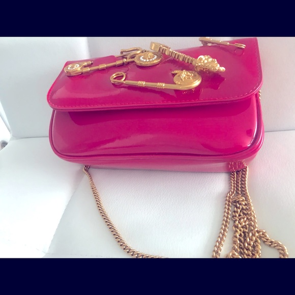 Bags Versace Patent Safety Pin Crossbody Bag Poshmark
